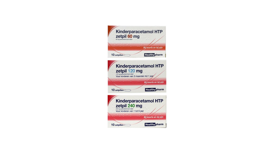 Healthypharm Kinderparacetamol set HTP zetpil 60, 120, 240 mg