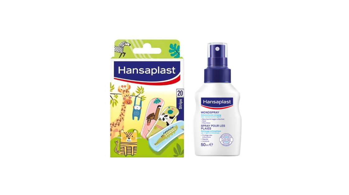 KIDS Wondverzorging: Hansaplast wondspray & dierenprint pleisters