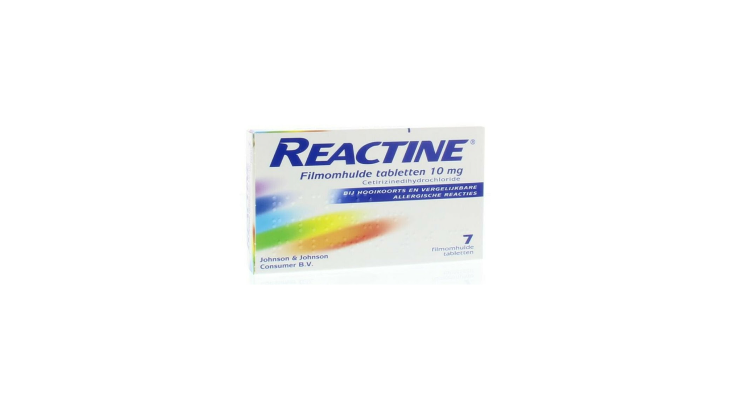 Cetirizine Reactine Anthistaminicum 10mg, 7 tabletten